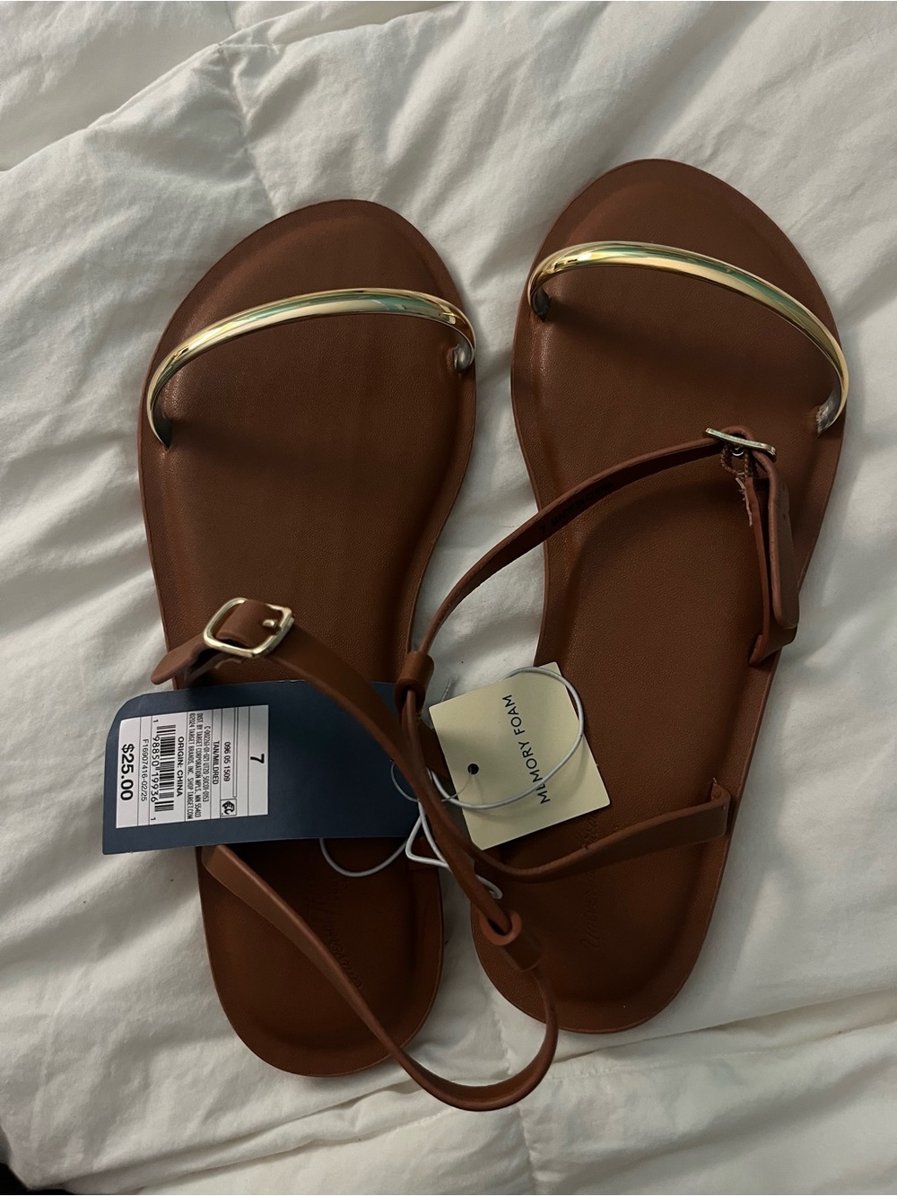 Target brown and gold sandals
